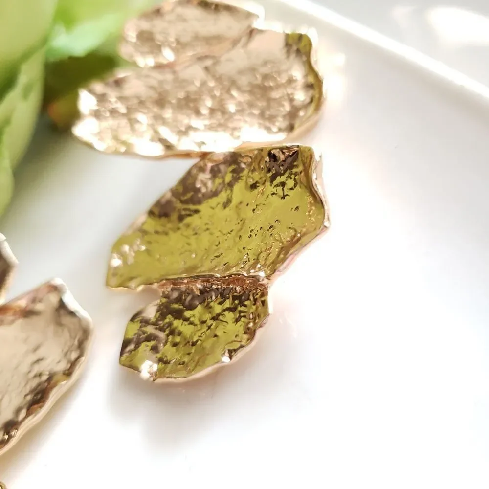 Zara Textured Golden Earrings